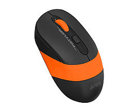 Безпровідна мишка A4Tech Fstyler FG10S чорно-помаранчева, тиха/безшумна, миша для ПК и ноутбука, фото 2