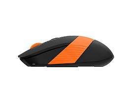 Безпровідна мишка A4Tech Fstyler FG10S чорно-помаранчева, тиха/безшумна, миша для ПК и ноутбука, фото 3