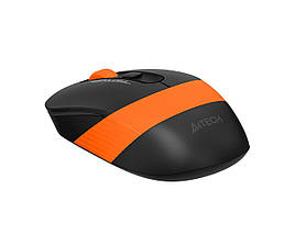 Безпровідна мишка A4Tech Fstyler FG10S чорно-помаранчева, тиха/безшумна, миша для ПК и ноутбука, фото 3