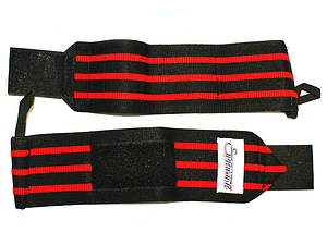 Напульсники еластичні для важкої атлетики Sprinter TA7 чорно-червоні