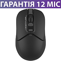 Беспроводная мышка A4Tech Fstyler FG12S матовая черная, тихая/бесшумная, мышь для ПК и ноутбука