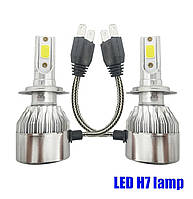 Комплект лэд ламп H7 LED лампы в противотуманки, в доп фары. Встроенный активный кулер. \ 6000K \ 4500 Lm \