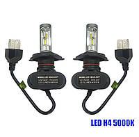 Светодиодные лампы Н-4. LED лампы H4 6000K 4000Lm. 12-24V \ Seoul Y19 CSP Корея