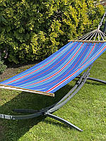 Двомісний гамак RIO XXL Синій 200х150 з планкою WCG Planetsport
