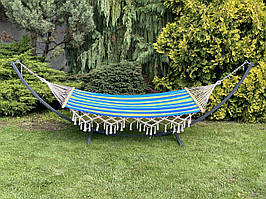 Двомісний гамак з планкою і каркасом BALI XХL 200х150 WCG Planetsport