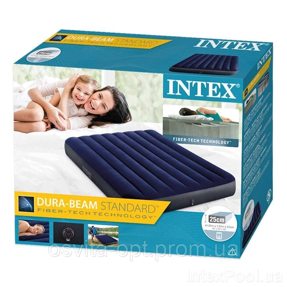 Intex Надувной матрас 64758 (3) полуторний, 137х191х25 см, в коробці