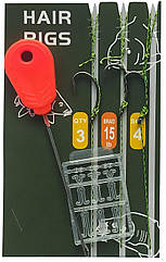 Набір бойлових повідців Weida Hair Rigs гачки No4