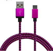 Кабель Type C шнур тайп сі зарядка USB C - USB, рожевий