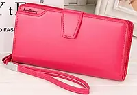 Клатч жіночий гаманець Baellerry Business Woman гаманець жіночий шкіряний яскраво рожевий