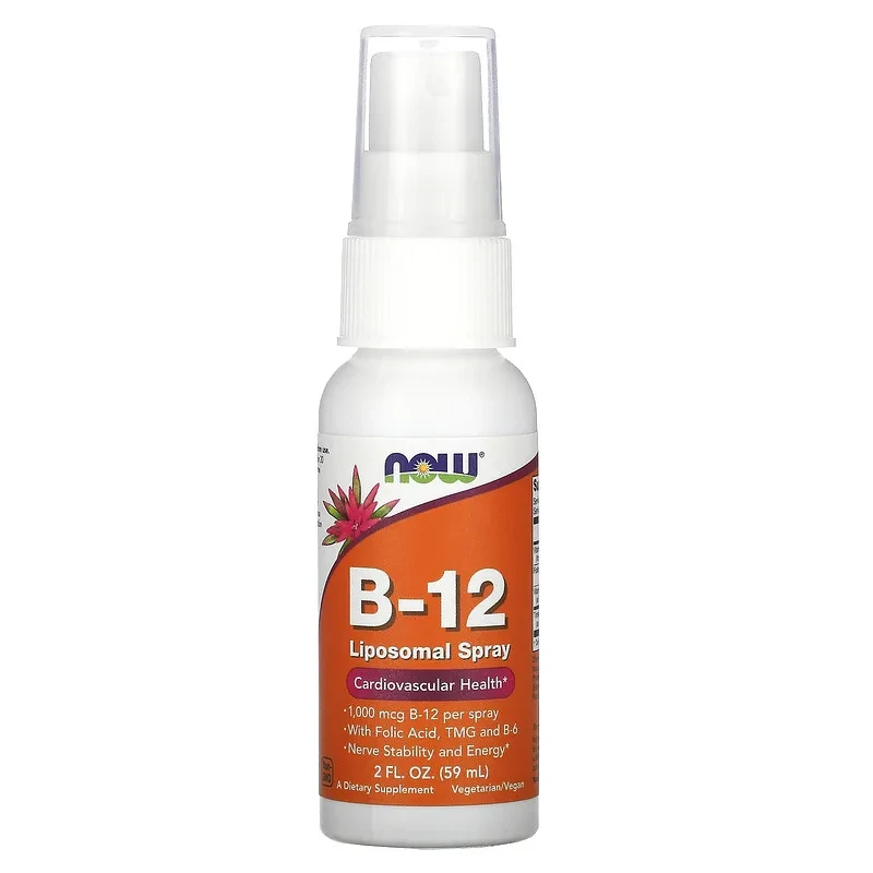 B-12 Liposomal Spray 1,000 мкг Now Foods 59 мл