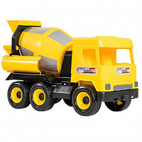 Игрушечная бетономешалка Wader Middle truck 43 см желтый 39493