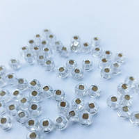 Бісер Peciosa Для біжутерії розмір 2 / 78102 Прозорий блискучий сріблястий Упаковка 5 грам