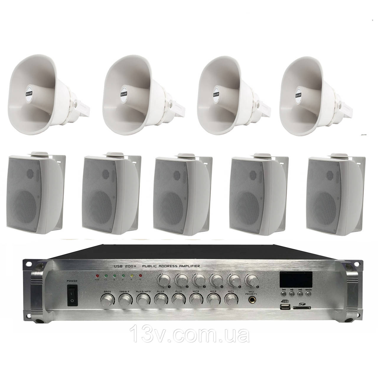 Комплект Акустики  колонки,рупори,підсилювач аналогичен (DV-Audio4AllAudioSkySound )