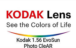 Лінза Kodak 1.56 EvoSun PhotoBrown/Grey CleAR (фотохром)