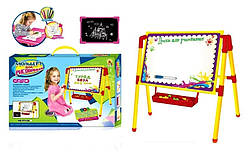 Молберт для малювання (підставка дошки для малювання) з кармашком для літери і фломастери.