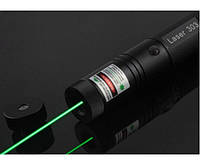 Лазерная указка с насадкой, зелёный лазер, Laser 303 green | мощная лазерная указка