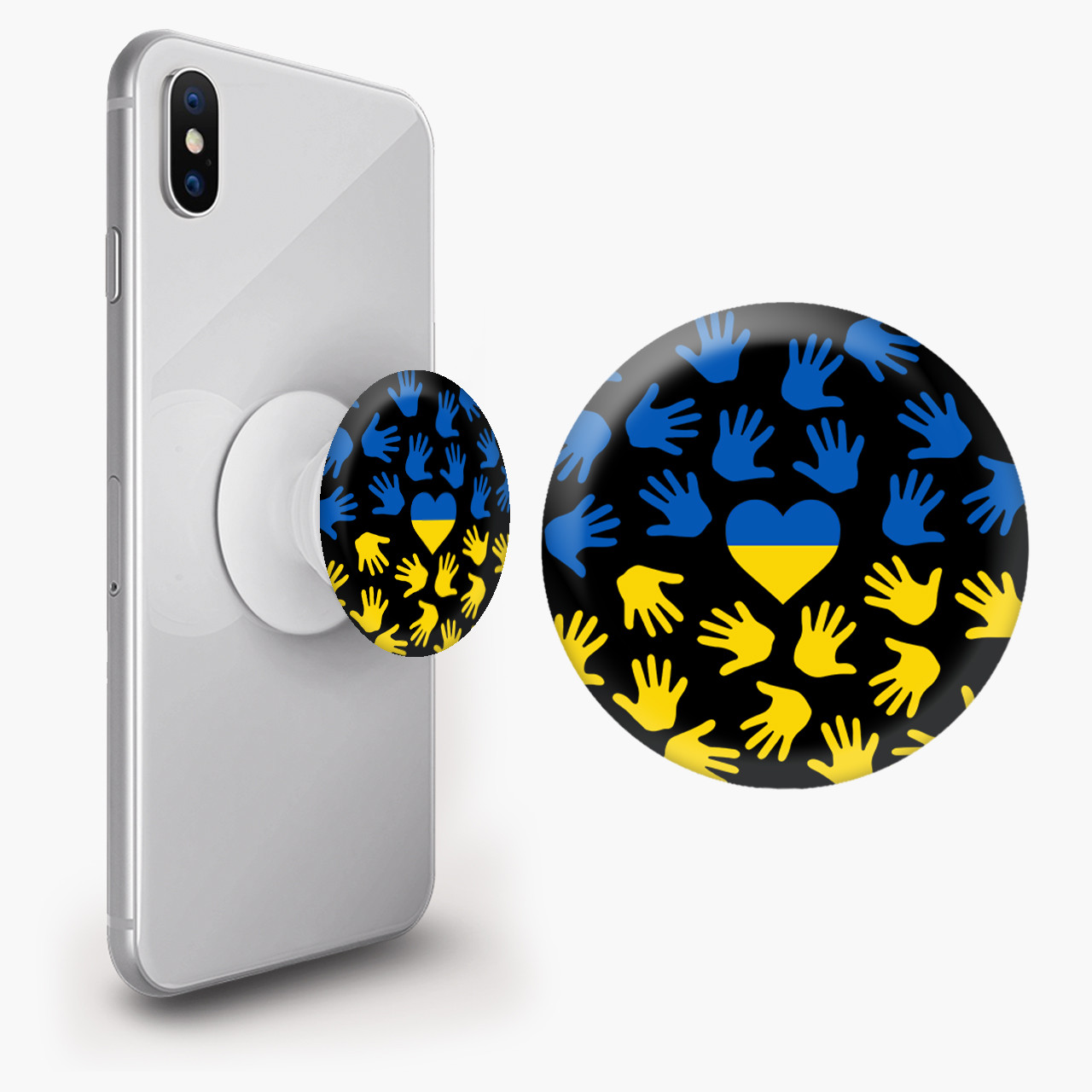 Тримач для смартфона попсокет (Popsockets)  Підтримую Україну (Stand With Ukraine)