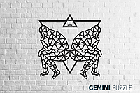 Пазл интерьерный деревянный на стену ZODIAC SIGNS: GEMINI 76x78,1x0,7см. 495эл. Знаки зодиака: Близнецы EWA