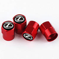 Ковпачки на ніпель із логотипом Lexus Alitek Short Red Лексус, 4 шт.