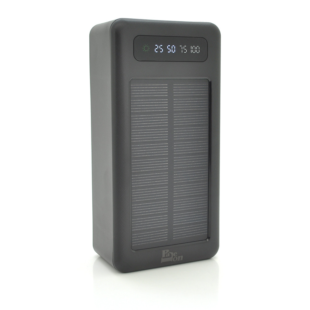 Power bank Solar PLO-SP30G 30000mAh, Black, Blister, фото 1