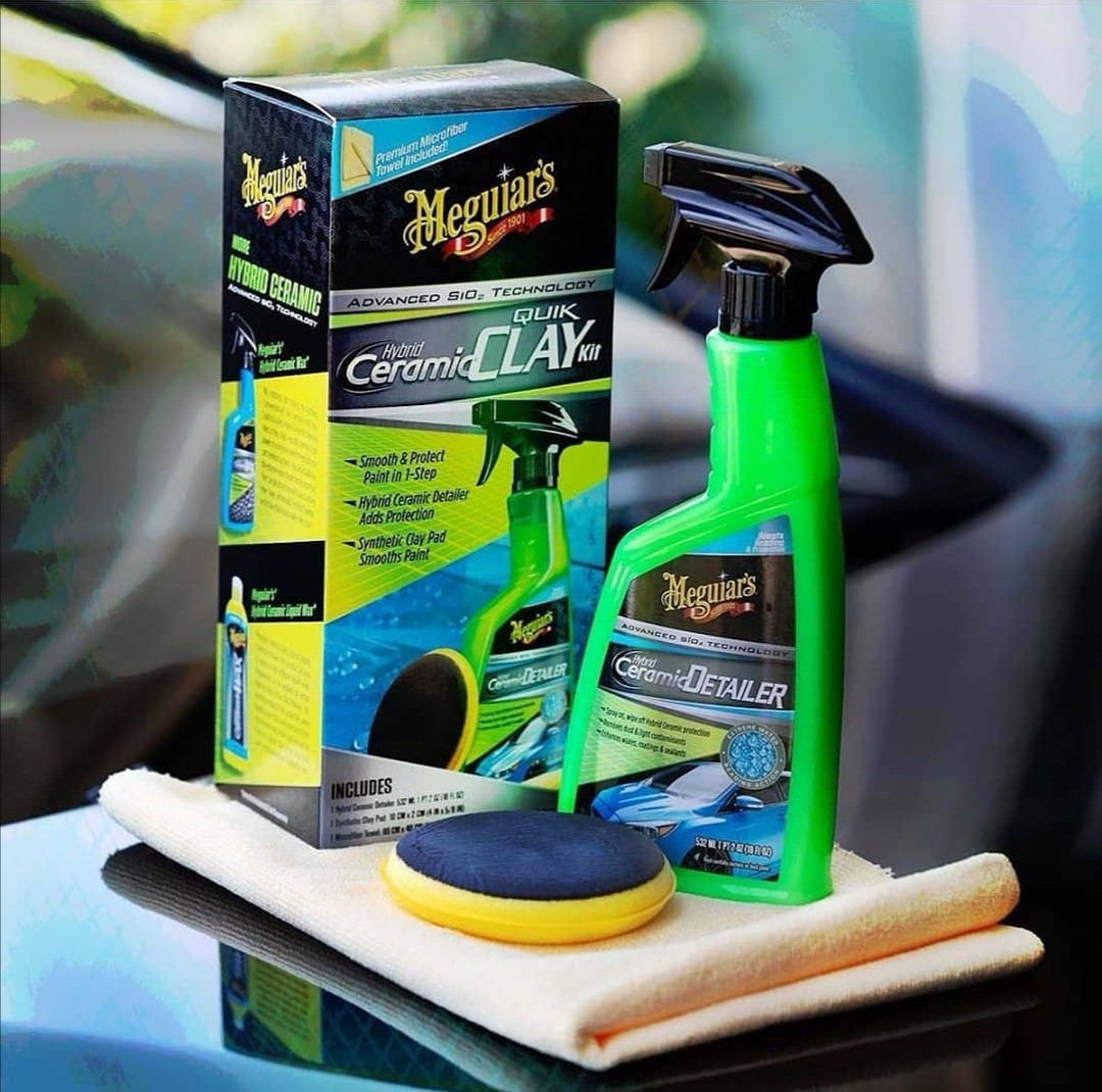 Набор для очистки кузова автомобиля з эффектом керамики Meguiar's Hybrid Ceramic Quik Clay Kit (G200200) - фото 5 - id-p1390010039