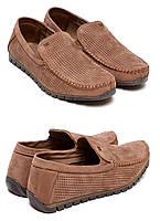 Чоловічі літні шкіряні кеди Legges Latte перфорація, коричневі туфлі, кеди повсякденні. Чоловіче взуття