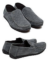 Чоловічі літні шкіряні кеди Legges Graphite перфорація, черевики, кеди повсякденні. Чоловіче взуття