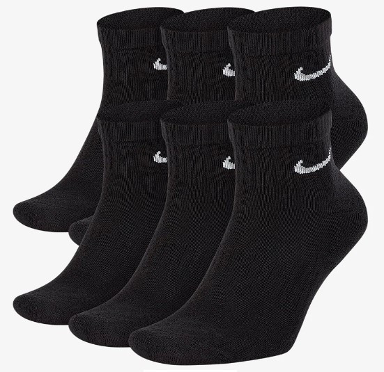 Шкарпетки спортивні Nike Everyday Cushioned Socks 6 пар чорні (SX7669-010)