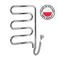 Електрична сушарка для рушників хром права 550х625 Instal Project Spina