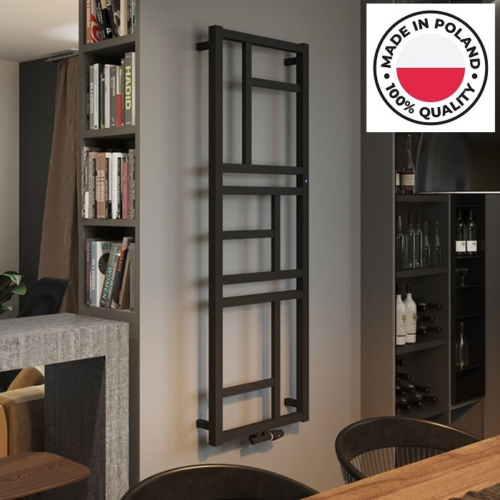 Чорний дизайн сушарка для рушників 500х1440 Instal Project Mondrian