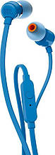 Навушники гарнітура вакуумні JBL T110 Blue (JBLT110BLU)