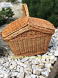 Корзина плетена з лози «Пікнічок». Арт:0939, фото 3