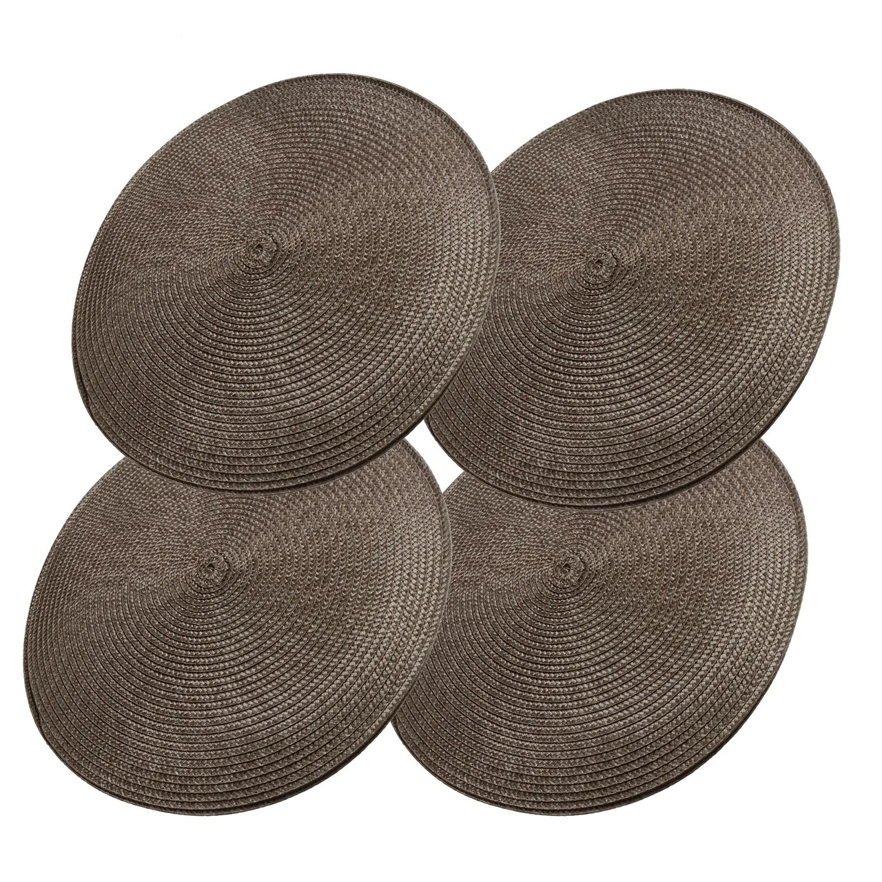 Комплект з 4-х круглих серверових килимків Supretto, кавовий (Арт. 7503-0002)