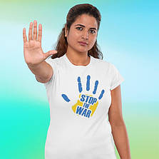 Футболка жіноча з написом STOP WAR!