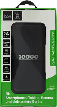 УМБ M2Tech Power Bank 10000mAh 2.0A black №M-2267/Breidon/