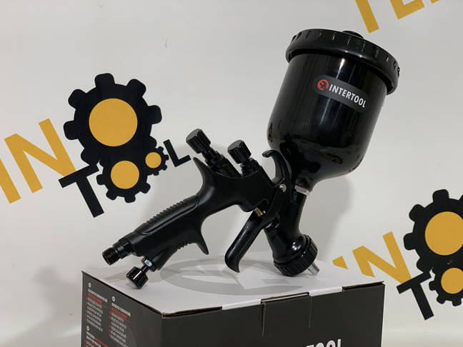 Фарбопульт пневматичний STORM INTERTOOL HVLP BLACK M-DIAMOND PT-0163 форсунка 1.3 мм, фото 5