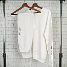 Базовий спортивний жіночий костюм двонитка білий, фото 6