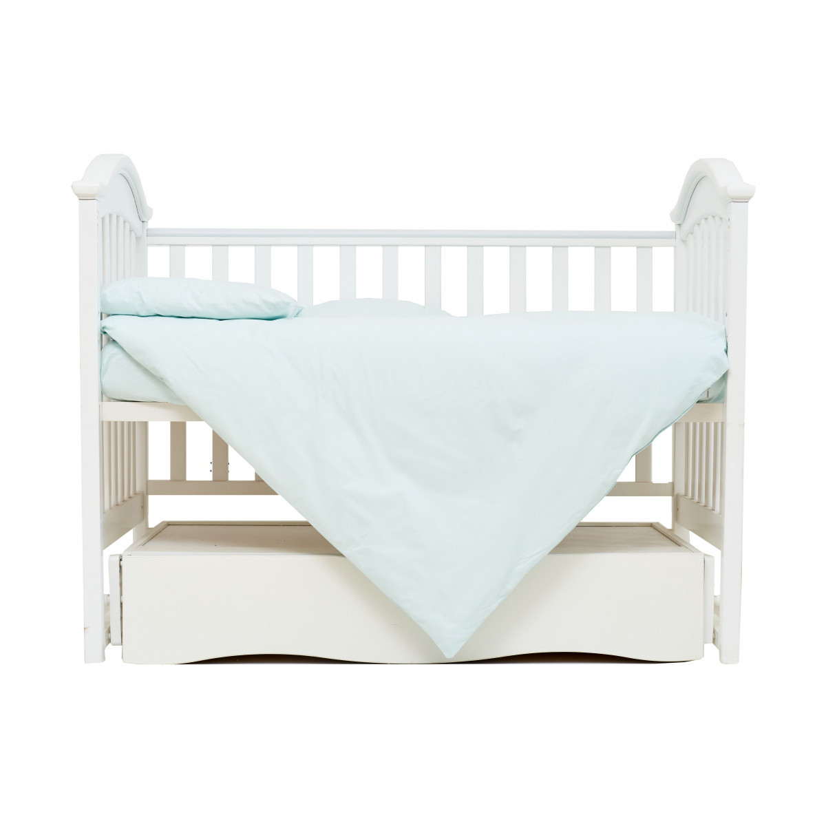 Змінна дитяча постіль на 3 елементи Twins Organic, mint, фото 1