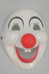 Маска Клоун із червоним носом, маска веселий клоун