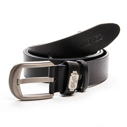 Ремінь чоловічий шкіряний чорний ширина 4 см DS-04772, фото 1