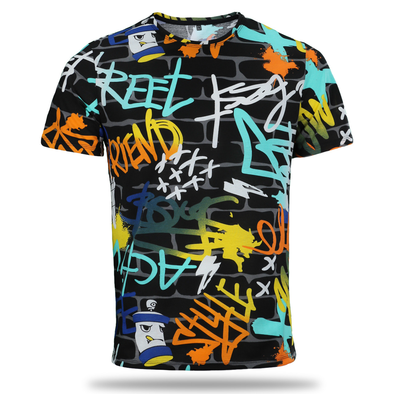 Футболка черная HOPE с рис "Графити" BLK L(Р) 22-803-020