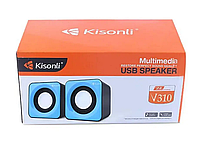 Колонки для компьютера, Kisonli, V310, мощность 1W