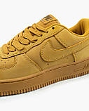 Чоловічі кросівки Nike Air Force 1 Biege бежеві найк аїр форс демісезонні нубук повсякденні, фото 8
