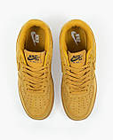 Чоловічі кросівки Nike Air Force 1 Biege бежеві найк аїр форс демісезонні нубук повсякденні, фото 9