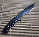 Ніж мисливський Columb OD105 Black товстий клинок, металева рукоять, якісна сталь., фото 9
