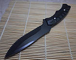 Ніж мисливський Columb OD105 Black товстий клинок, металева рукоять, якісна сталь., фото 3