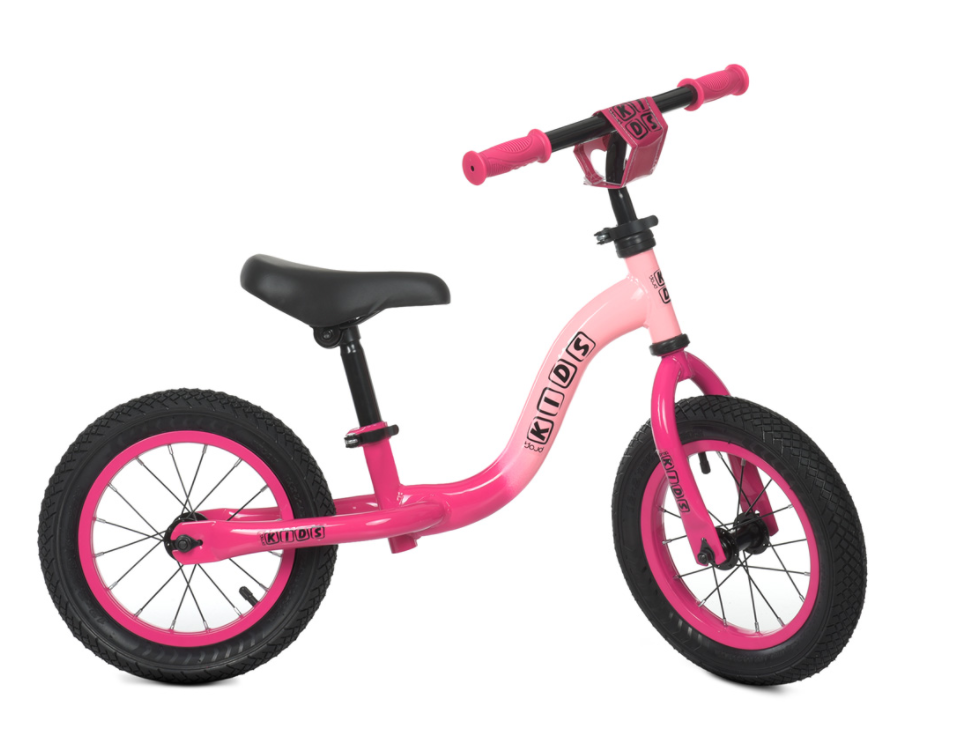 Велобіг біговел дитячий PROFI KIDS ML1201A-5 рама сталь/колеса 12 дюймів надувні/рожевий