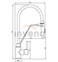 Змішувач для кухні Invena Magnetic BZ-30-L04 чорний, фото 4