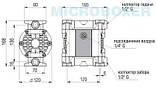 Пневматичний мембранний насос MICROBOXER AISI 3116 IMICRA-MTAV, фото 3