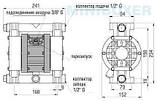 Пневматичний мембранний насос BOXER 50 PVDF, фото 3